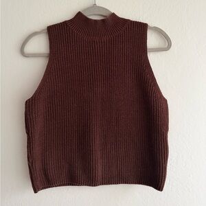 Reformation Brown Sweater Vest